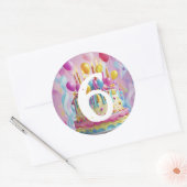 Kinder Geburtstag personalisieren Round Stickers (Umschlag)