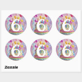 Kinder Geburtstag personalisieren Round Stickers (Blatt)