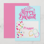 Kinder Geburtstagskarte (Vorne/Hinten)