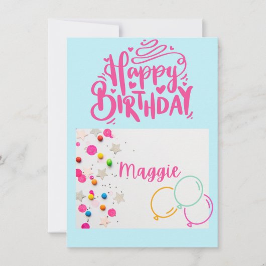 Kinder Geburtstagskarte (Vorderseite)