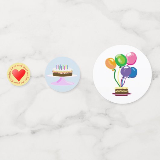 Kinder Geburtstagsparty Konfetti (Vorderseiten)