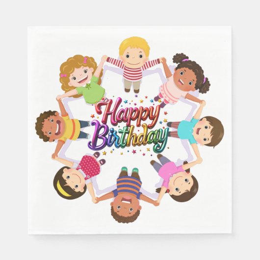 Kinder Geburtstagsparty Serviette (Vorderseite)