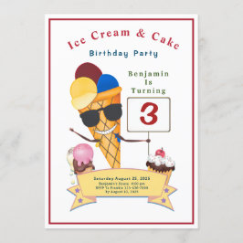 Kinder Geburtstagsparty Spaß Niedlich Einladung