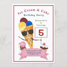 Kinder Geburtstagsparty Spaß Niedlich Einladung