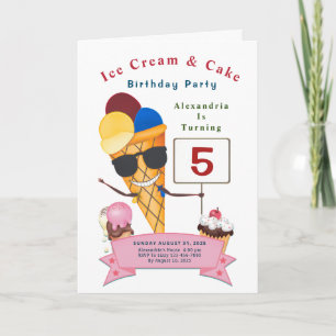 Kinder Geburtstagsparty Spaß Niedlich Karte