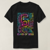 Kinder Gefärbte Krawatte Graduate 5th Grade Senior T-Shirt (Design vorne)