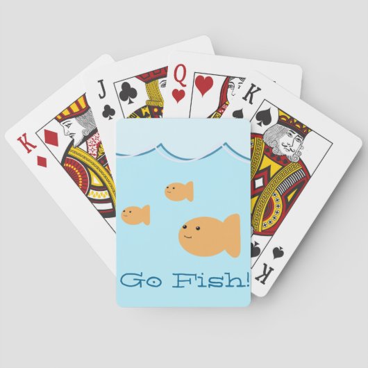 Kinder gehen Fisch-Goldfisch-Kartensatz Spielkarten (Rückseite)