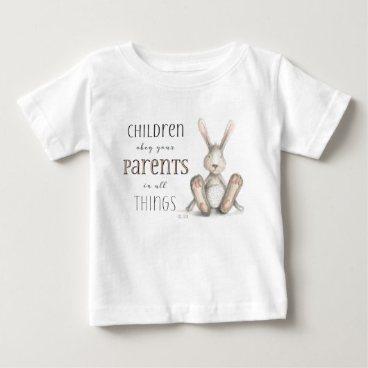 Kinder gehorchen Ihren Eltern - Spalte 3:20 Baby T-shirt (Vorderseite)