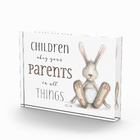 Kinder gehorchen Ihren Eltern - Spalte 3:20 Fotoblock (Rechts)