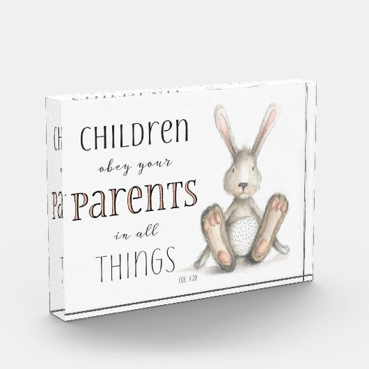 Kinder gehorchen Ihren Eltern - Spalte 3:20 Fotoblock (Links)