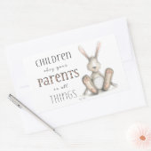 Kinder gehorchen Ihren Eltern - Spalte 3:20 Rechteckiger Aufkleber (Umschlag)