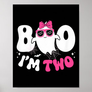 Kinder Geist Boo Ich bin Zwei 2. Geburtstag Mädche Poster