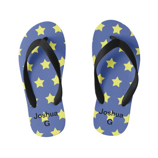 Kinder-Gelbstern-Flip-Flops Kinderbadesandalen (Fußbett)