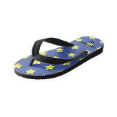 Kinder-Gelbstern-Flip-Flops Kinderbadesandalen (Schrägansicht)