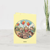 Kinder genießen ihre Kuchen, Sodas und Balloons Ankündigung (Rückseite)