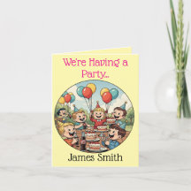 Kinder genießen ihre Kuchen, Sodas und Balloons