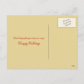 Kinder genießen Weihnachtsgeschenke Feiertagspostkarte (Rückseite)