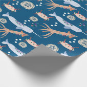 Kinder Geschenkpackung für Meerestiere Geschenkpapier (Ecke)