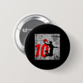 Kinder gestört 10 Jahre alt 10. Bysketbyll Geburt Button (Vorne & Hinten)