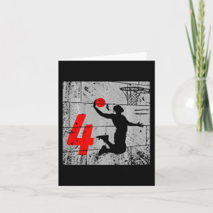Kinder gestört 4 Jahre alt 4 Jahre Basketball Gebu Karte