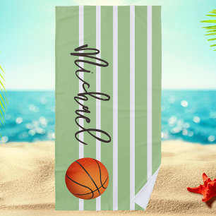 Kinder gestreift Sport Basketball Strandtuch