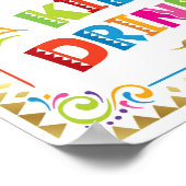 KINDER GETRÄNKE Fiesta Party signieren Drucken Poster (Ecke)