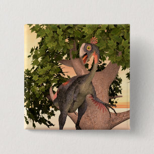 Kinder Gigantoraptor Dinosaurier Abenteuer Kunst Button