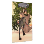 Kinder Gigantoraptor Dinosaurier Abenteuer Kunst Klemmbrett (Rechts)