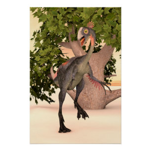 Kinder Gigantoraptor Dinosaurier Abenteuer Kunst Poster