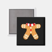 Kinder-Gingerbread-Mann-Kostüm passend zu Weihnach Magnet (Vorderseite/Rückseite)