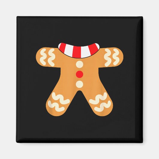 Kinder-Gingerbread-Mann-Kostüm passend zu Weihnach Magnet (Vorne)