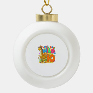 Kinder Giraffe Geburtstagsparty 10 Jahre Junge 10. Keramik Kugel-Ornament