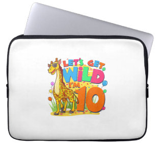 Kinder Giraffe Geburtstagsparty 10 Jahre Junge 10. Laptopschutzhülle