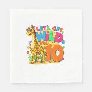 Kinder Giraffe Geburtstagsparty 10 Jahre Junge 10. Serviette