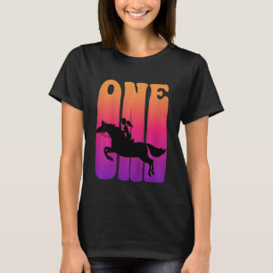 Kinder Girl Horseback Rider Ich bin 1 Jahr alt Kin T-Shirt
