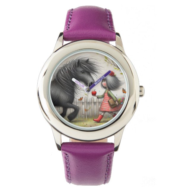 Kinder-Girls-Watch, Pony Armbanduhr (Vorderseite)
