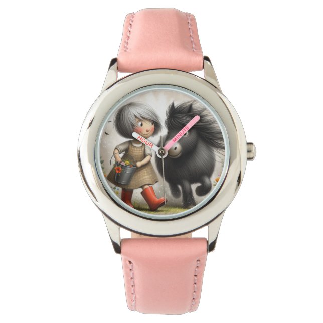 Kinder-Girls-Watch, Pony Armbanduhr (Vorderseite)