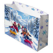 Kinder Glegendär Winterspass pur Große Geschenktüte (Rückseite Schrägansicht)