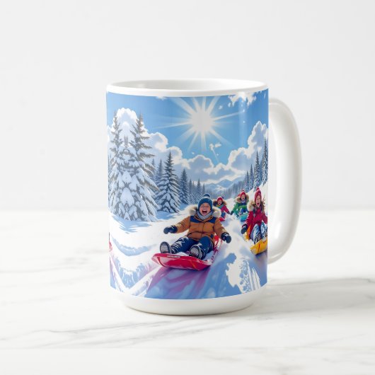 Kinder Glegendär Winterspass pur Kaffeetasse (VorderseiteRechts)