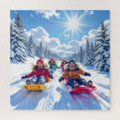 Kinder Glegendär Winterspass pur Puzzle (Vertikal)