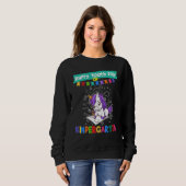 Kinder glücklich 100. Kindergartentag Gra Sweatshirt (Vorne ganz)