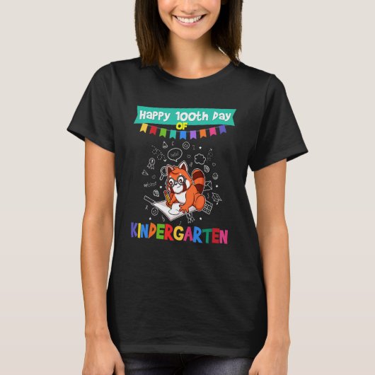 Kinder glücklich 100. Kindergartentag Gra T-Shirt (Vorderseite)