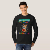 Kinder glücklich 100. Kindergartentag Gra T-Shirt (Vorne ganz)