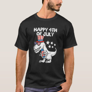 Kinder glücklich 4. Juli Rex Dino Dinosaur Baby To T-Shirt