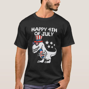 Kinder glücklich 4. Juli Rex Dino Dinosaur Baby To T-Shirt