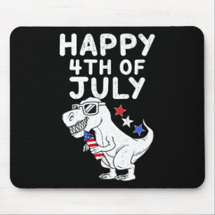 Kinder glücklich 4. Juli Rex Patriotic Spaß Kleink Mousepad