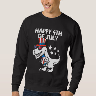 Kinder glücklich 4. Juli T-Rex Dino Dinosaurier Ba Sweatshirt