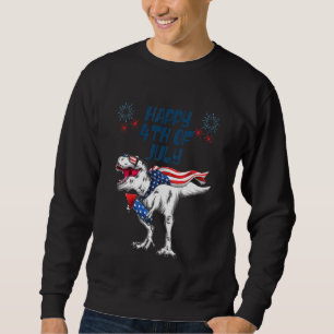 Kinder glücklich 4. Juli T-Rex Dino Dinosaurier Ba Sweatshirt