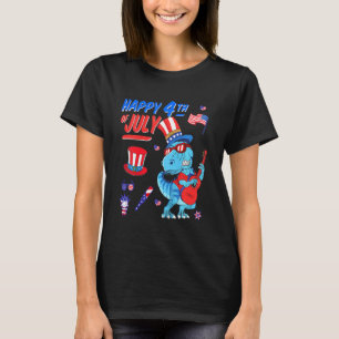 Kinder glücklich 4. Juli T-Rex Dino Dinosaurier Ba T-Shirt