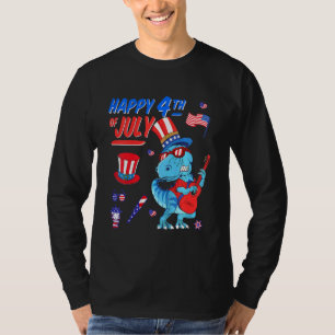 Kinder glücklich 4. Juli T-Rex Dino Dinosaurier Ba T-Shirt